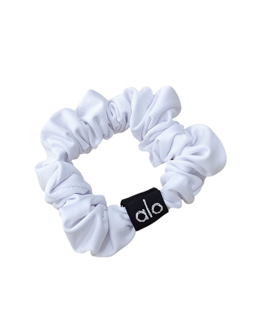 Alo Yoga Fresh Mini Scrunchie White