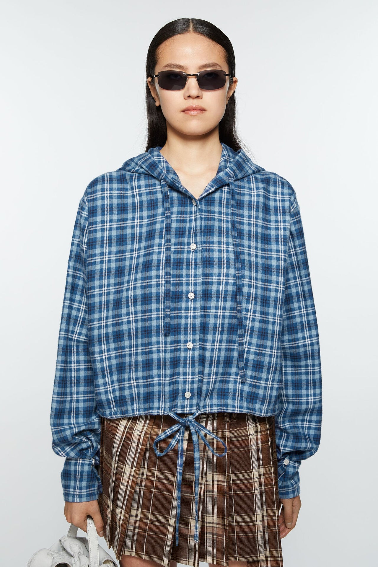 Acne Studios Hooded Shirt Mid Blue/Dusty Blue