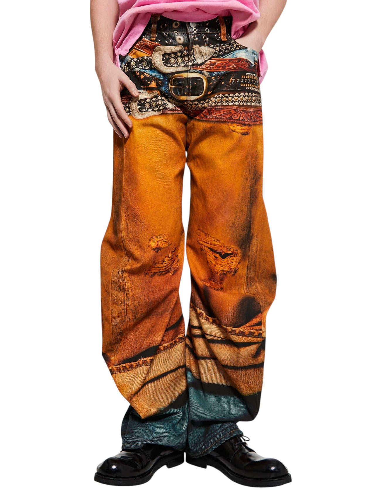 Acne Studios Loose Fit Jeans Rust Orange