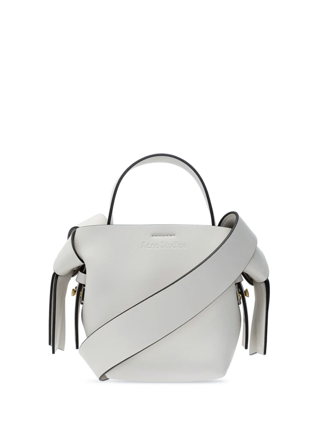Acne Studios Musubi Micro leather shoulder bag White