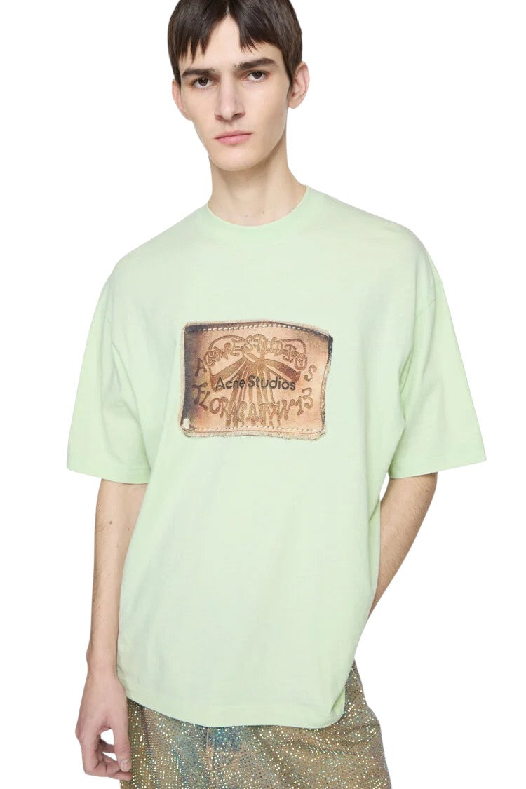 Acne Studios Floragatan 13 Logo T-Shirt Pistachio Green
