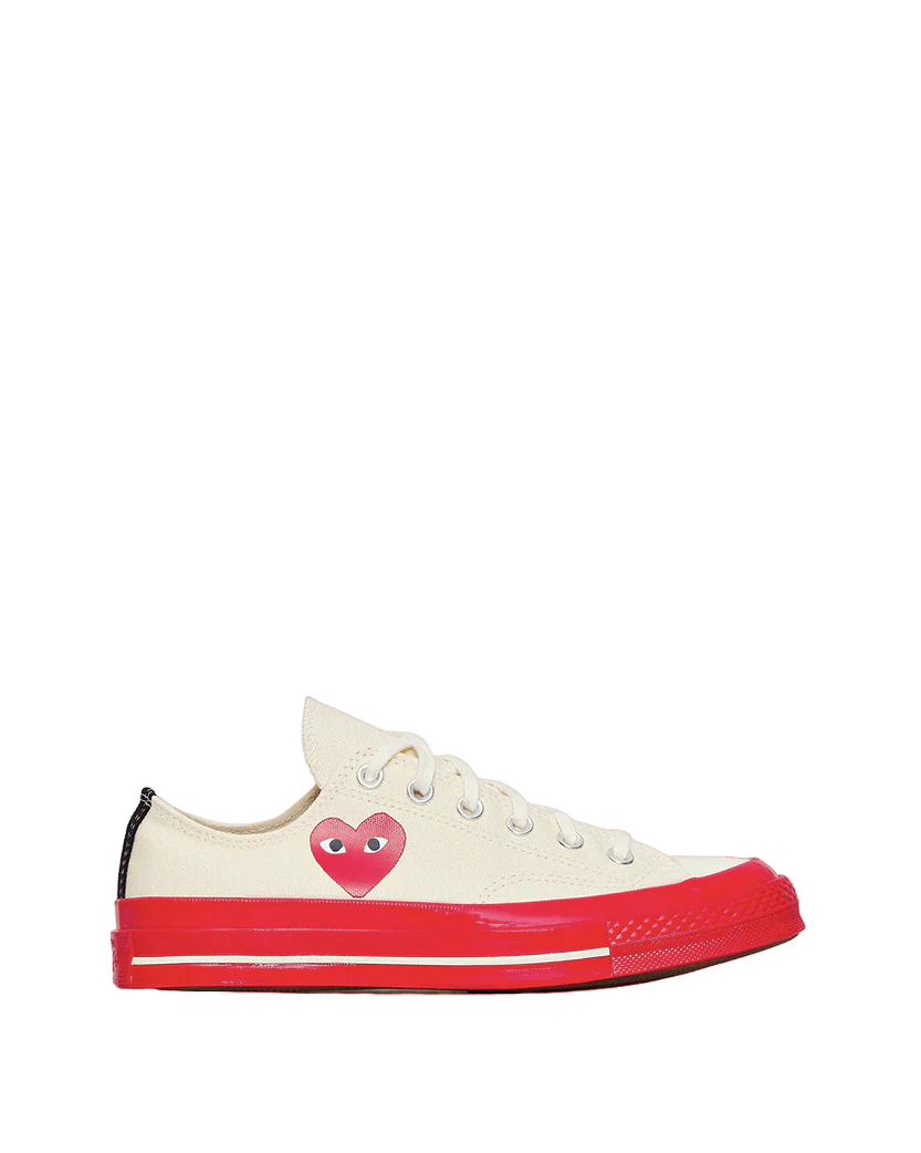 Converse x Comme Des Garcons Play Low Top Sneakers Beige/Red Low