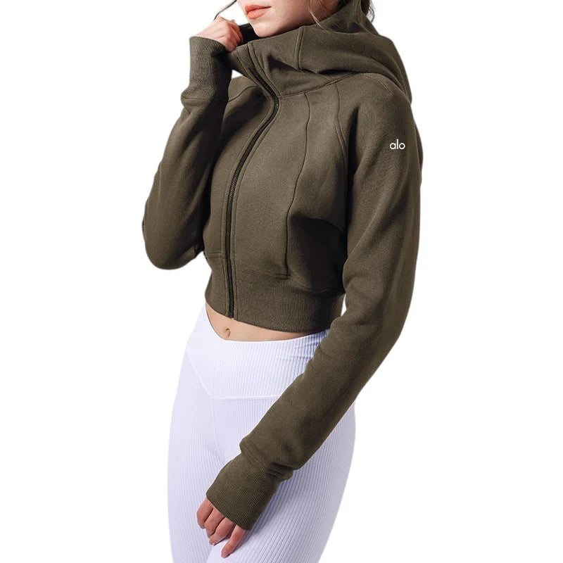 Alo Yoga Hooded Jacket Olive