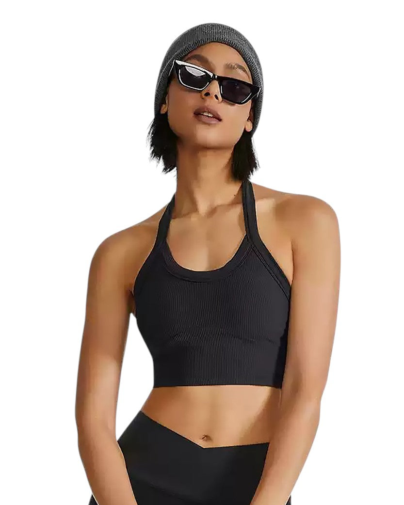 Alo Yoga Sports Ribbed Top Black