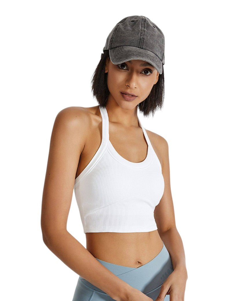 Alo Yoga Sports Ribbed Top White