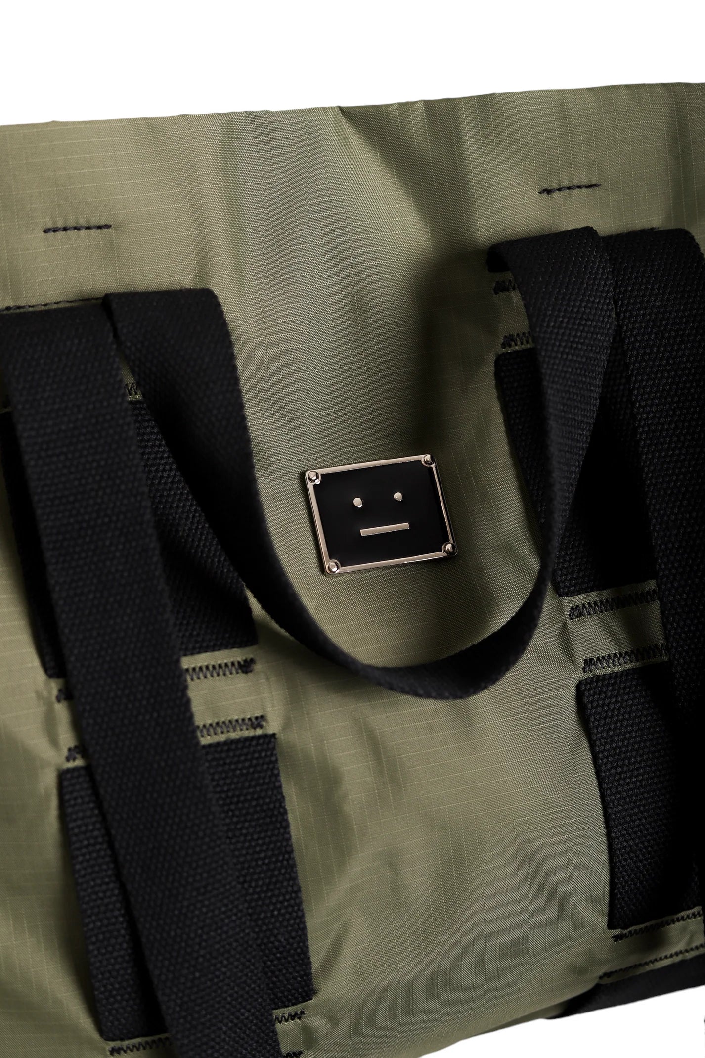 Acne studios arvid plaque face tote bag hotsell