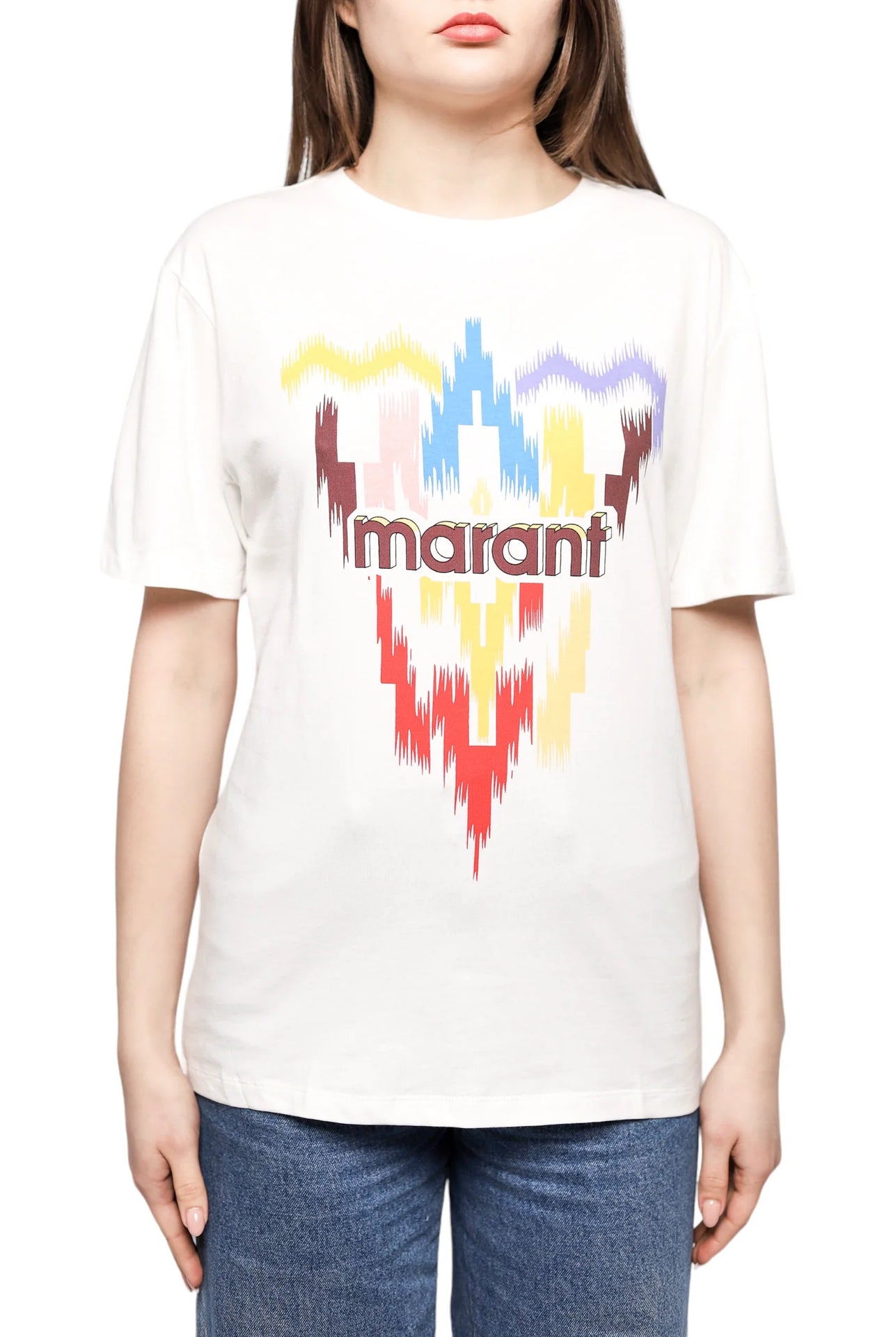 Isabel Marant Zewel Crew Neck T-shirt Ecru