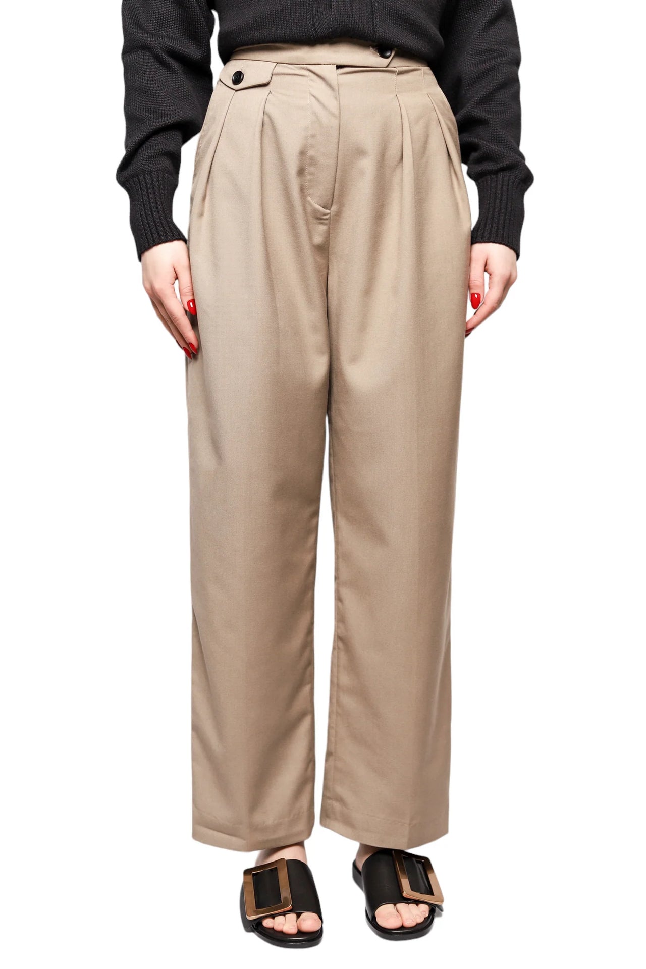 The Row Marcellita Pant in Virgin Wool Ash