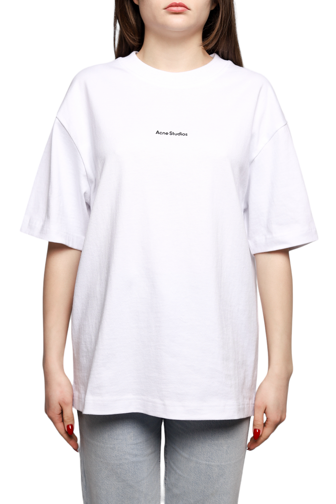 Acne Studios Cotton T-shirt with inverted logo White