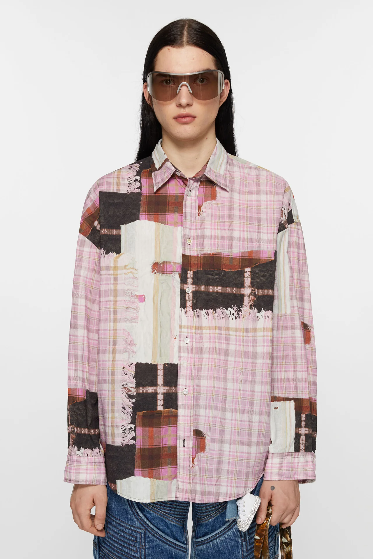 Acne Studios Printed Button-Down Shirt Pink