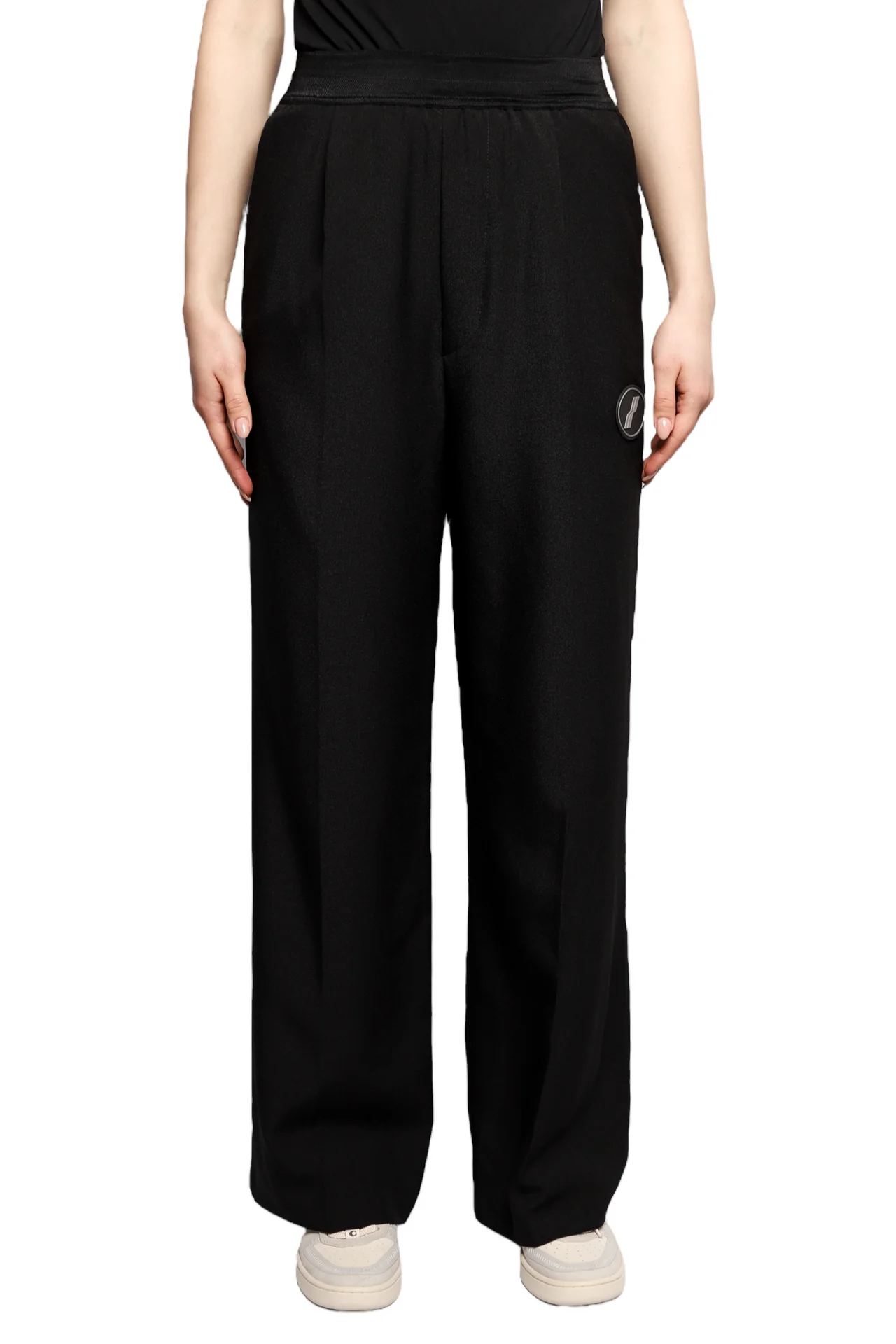 We11done Logo Trousers Black