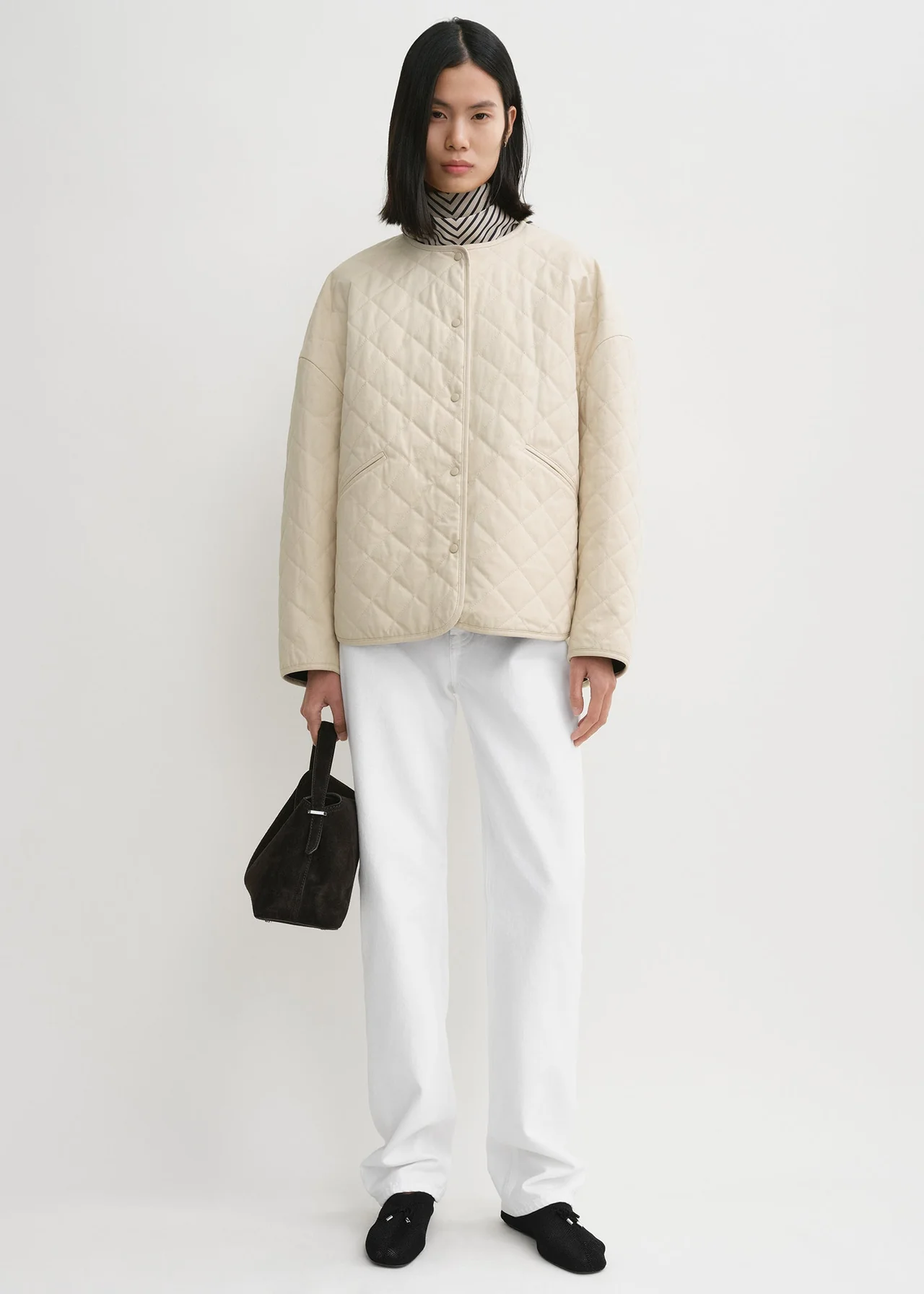 Toteme Quilted Jacket Light hay
