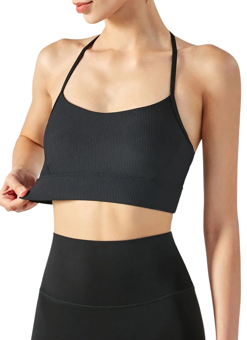 Alo Yoga Open Back Bra Black DSB364-BK