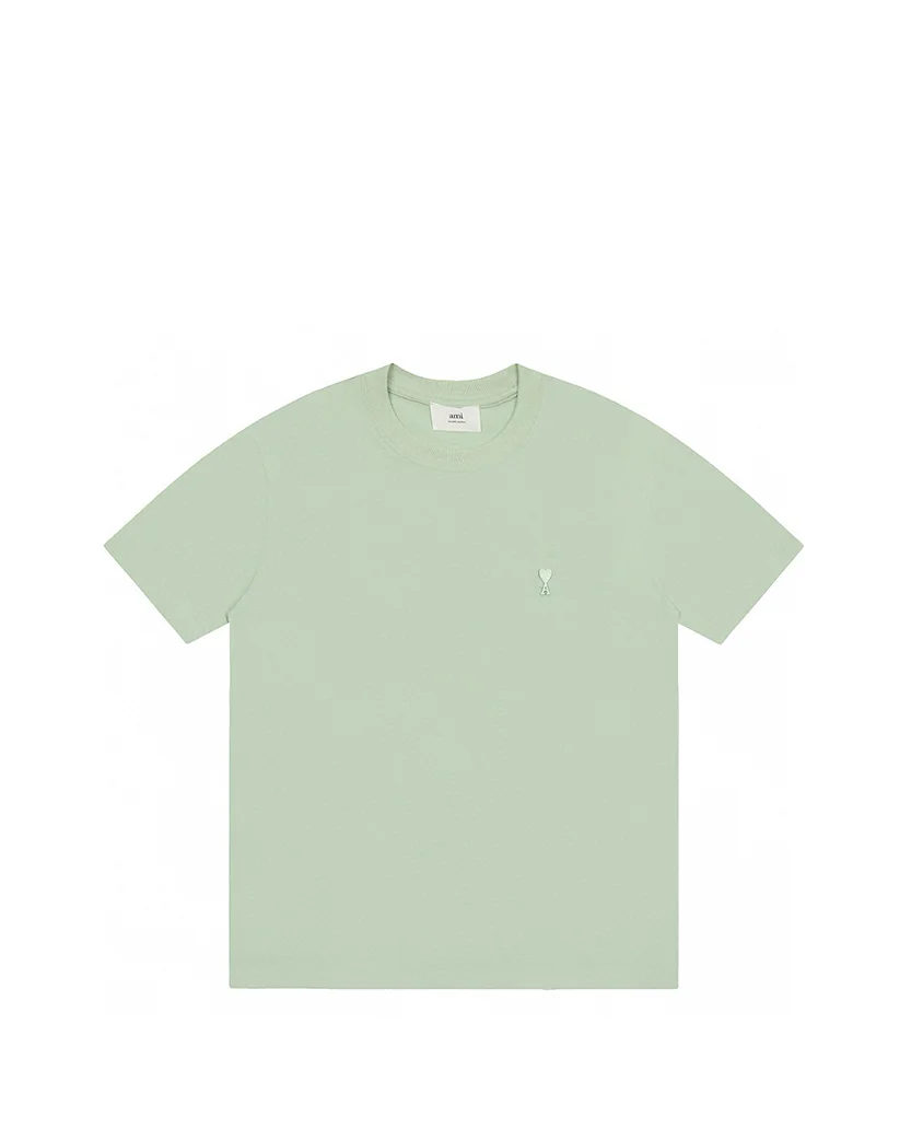 AMI Paris Ami De Coeur Tonal Small Heart T-Shirt Light Green