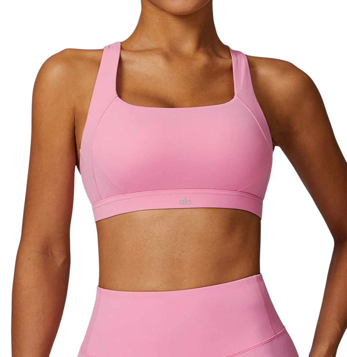 Alo Yoga Airlift Suit Up Sports Bra Pink