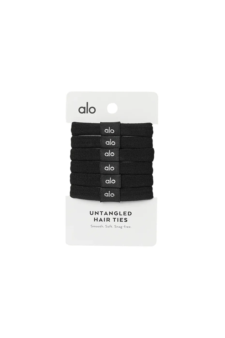 Alo Yoga Untangled Hair Tie 6-Pack Black