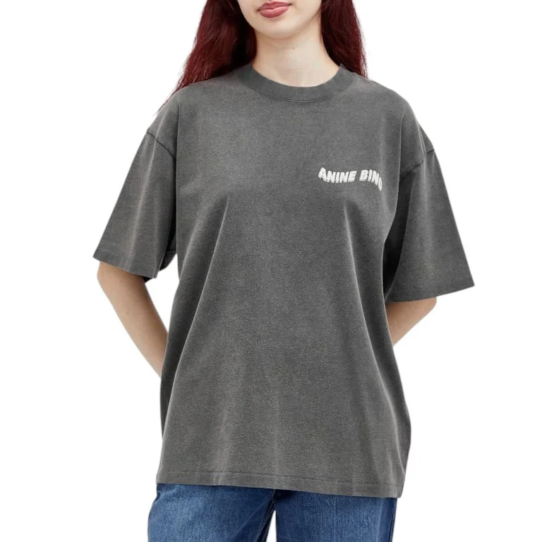 Anine Bing Kent Love T-shirt Washed Black