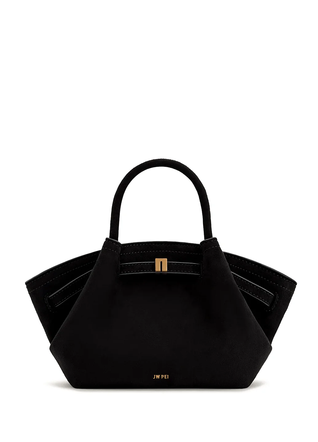 JW PEI Hana Mini Faux Suede Tote Bag Black