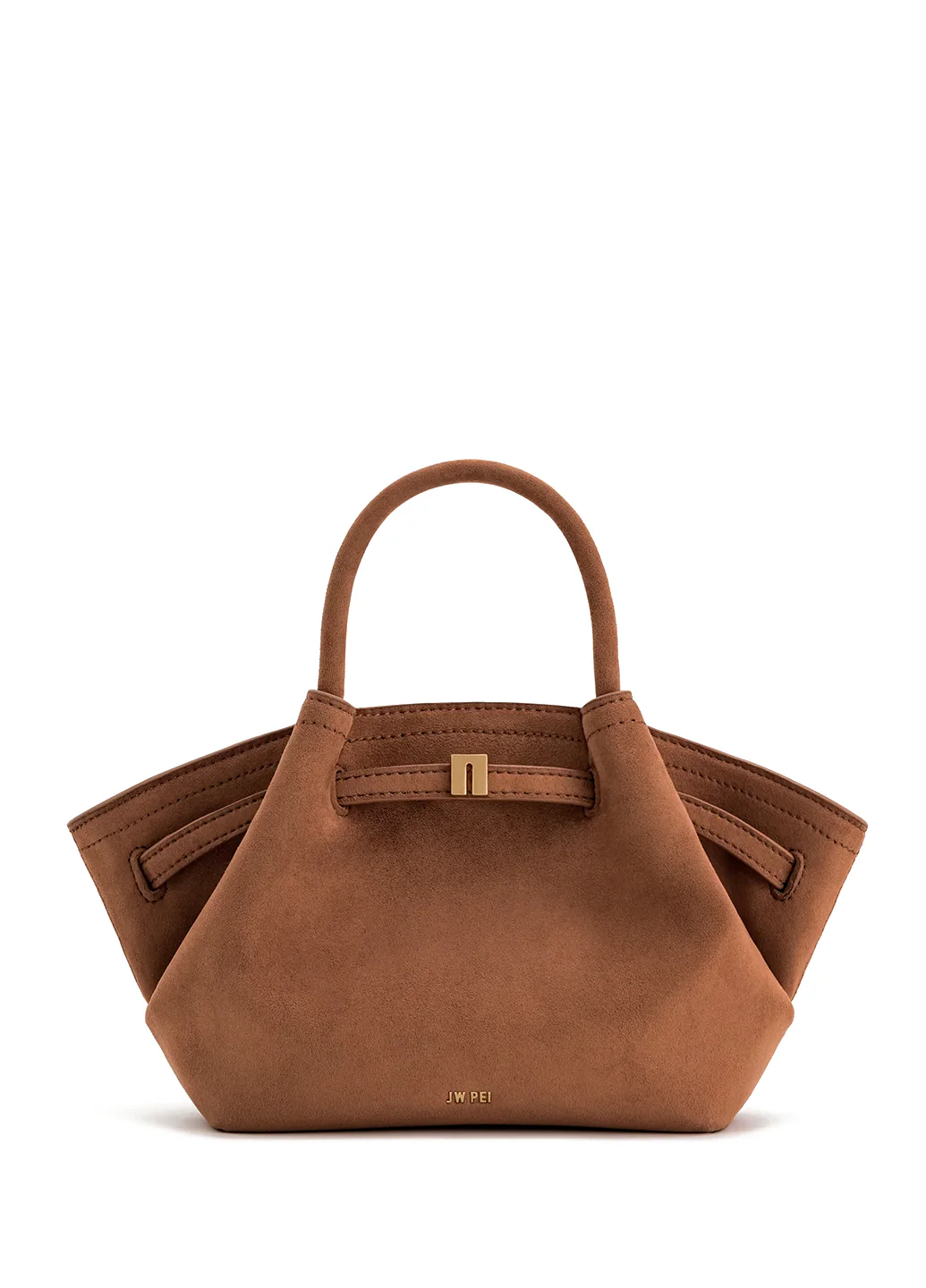 JW PEI Hana Mini Faux Suede Tote Bag Brown