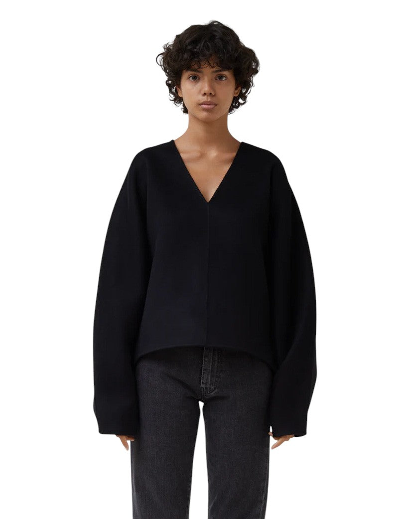 Toteme Rennes Wool and Cashmere Sweater Black