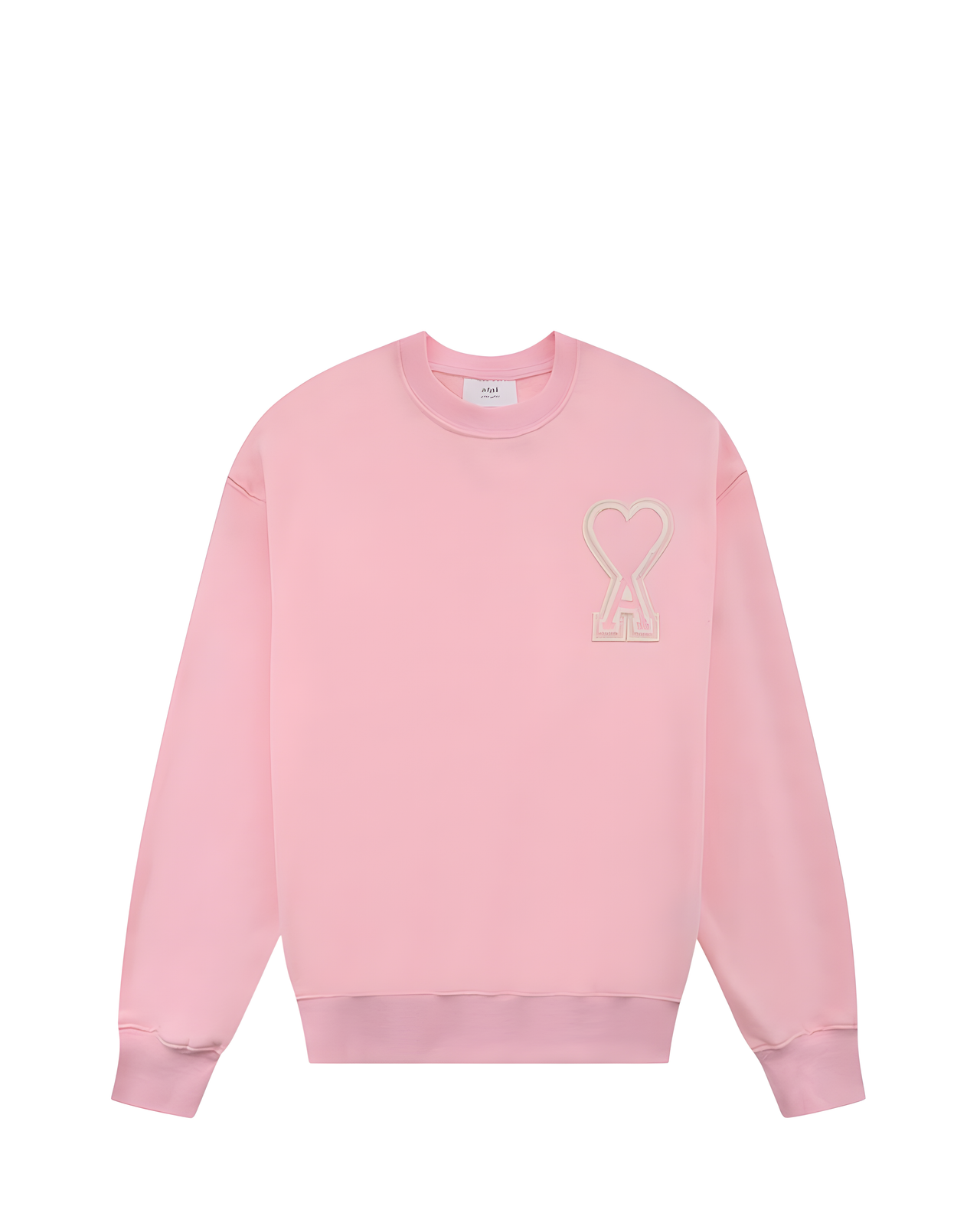 AMI Paris oversize Ami de Coeur patch sweatshirt Pink