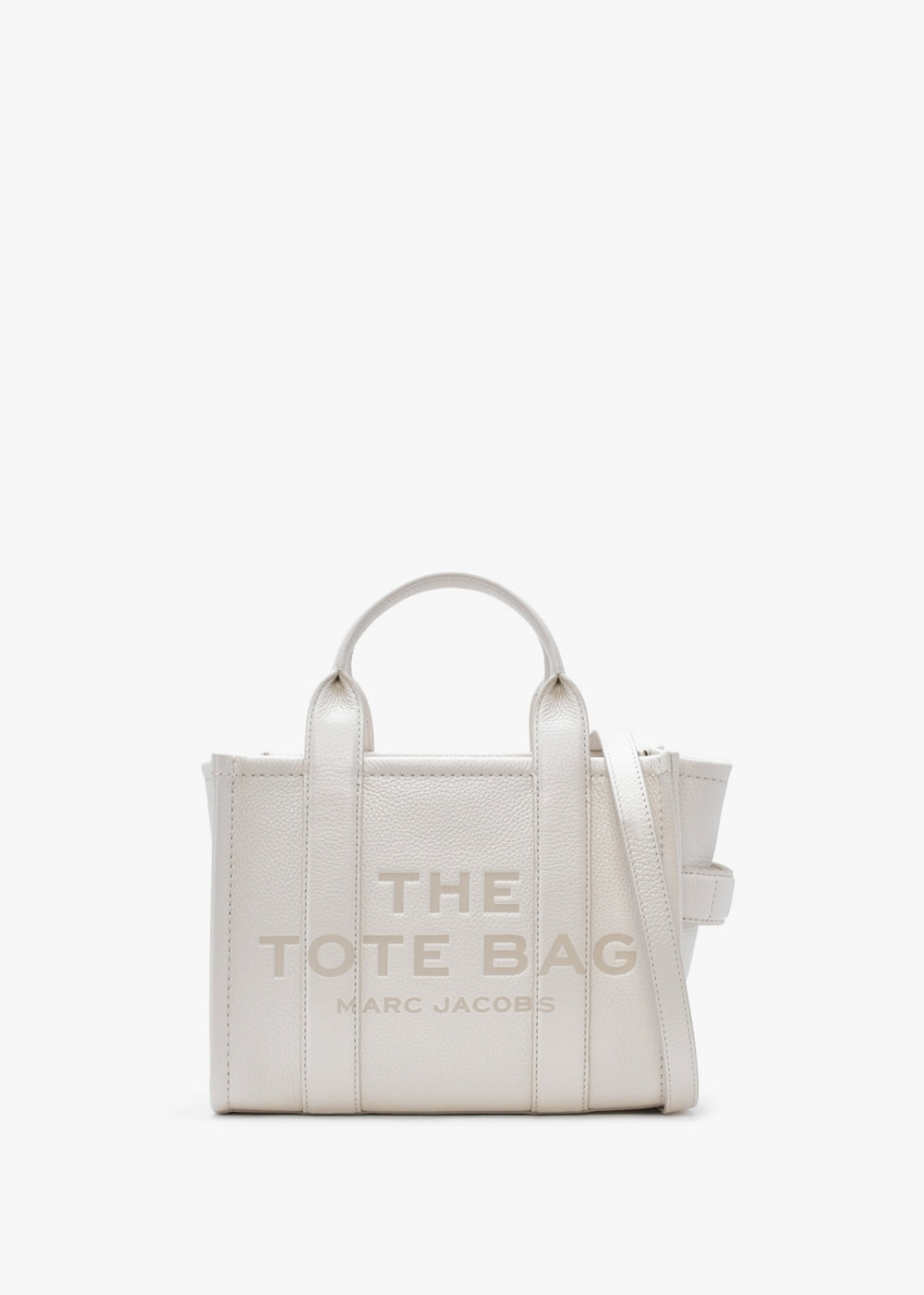 Marc Jacobs Leather Small Tote Bag White