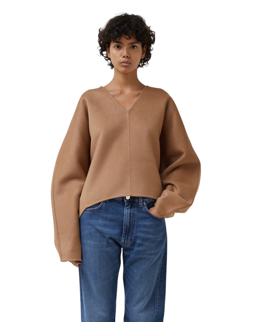 Toteme Rennes Wool and Cashmere Sweater Camel