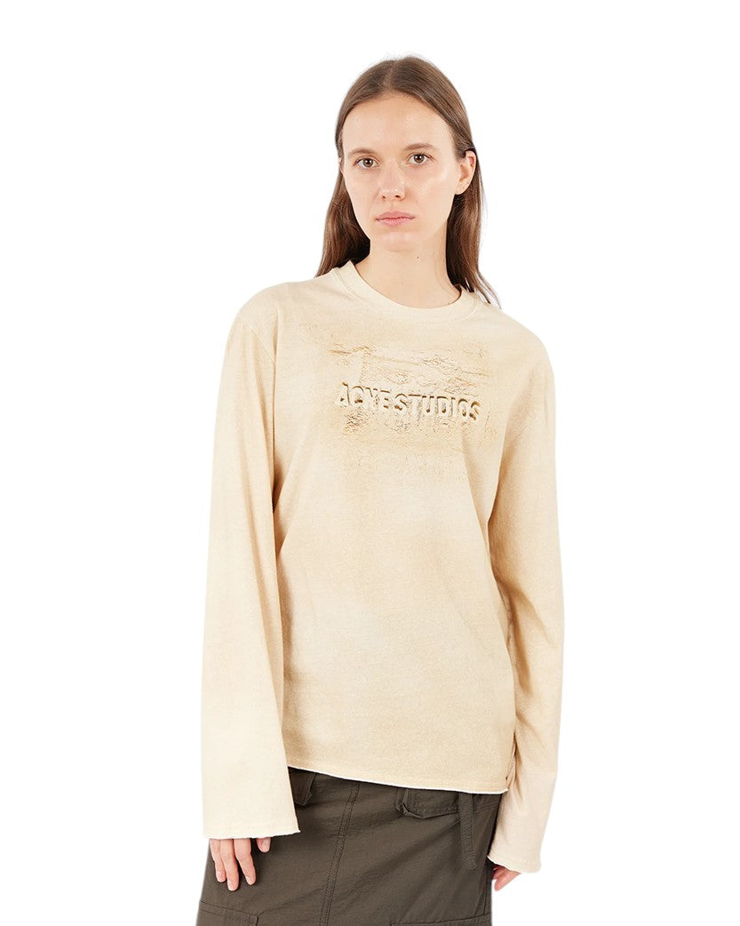 Acne Studios Printed Long Sleeve Sand Beige