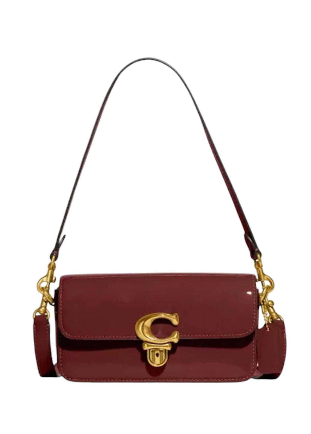 Coach Glovetanned Studio Baguette Patent Leather Bag Red - Оригінал