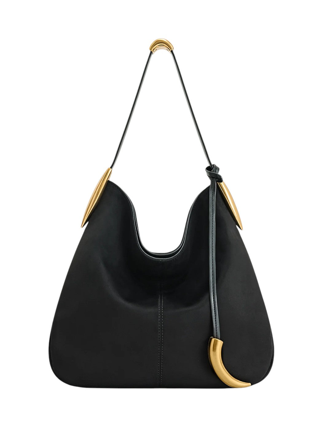 JW PEI Nina Metal Charm Hobo Bag Black