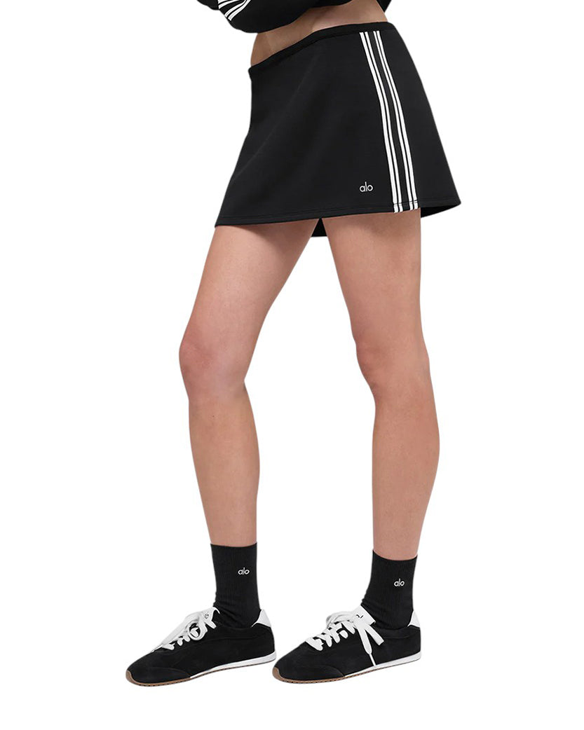 Alo Yoga Track Star Mini Skirt Black