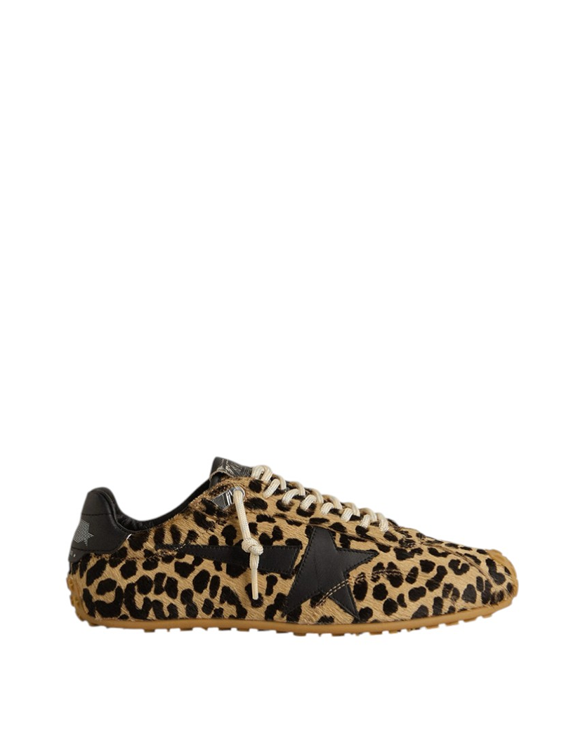 Golden Goose Marathon Speed Sneakers Leopard
