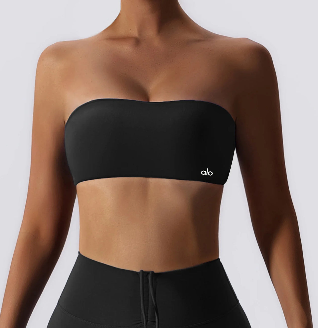 Alo Yoga Bandeau Top Black