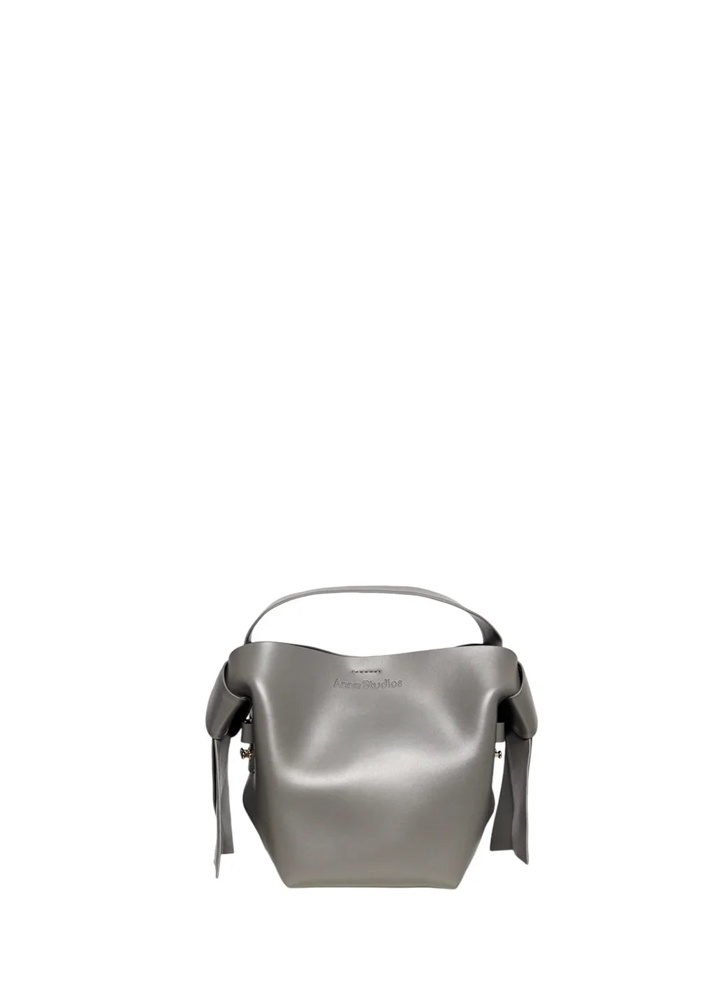 Acne Studios Musubi Small leather shoulder bag Grey