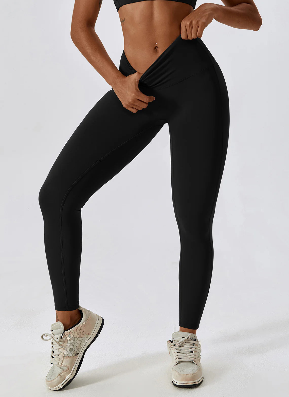 Alo Yoga Stretching High Waist Leggings Black 82611-BK