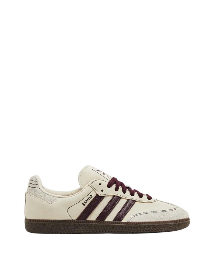 Adidas Wmns Samba OG 'Wonder White Maroon'