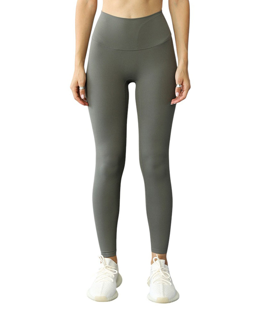 Alo Yoga Stretch High Waist Sports Leggings Moss Green D19108-MOGN