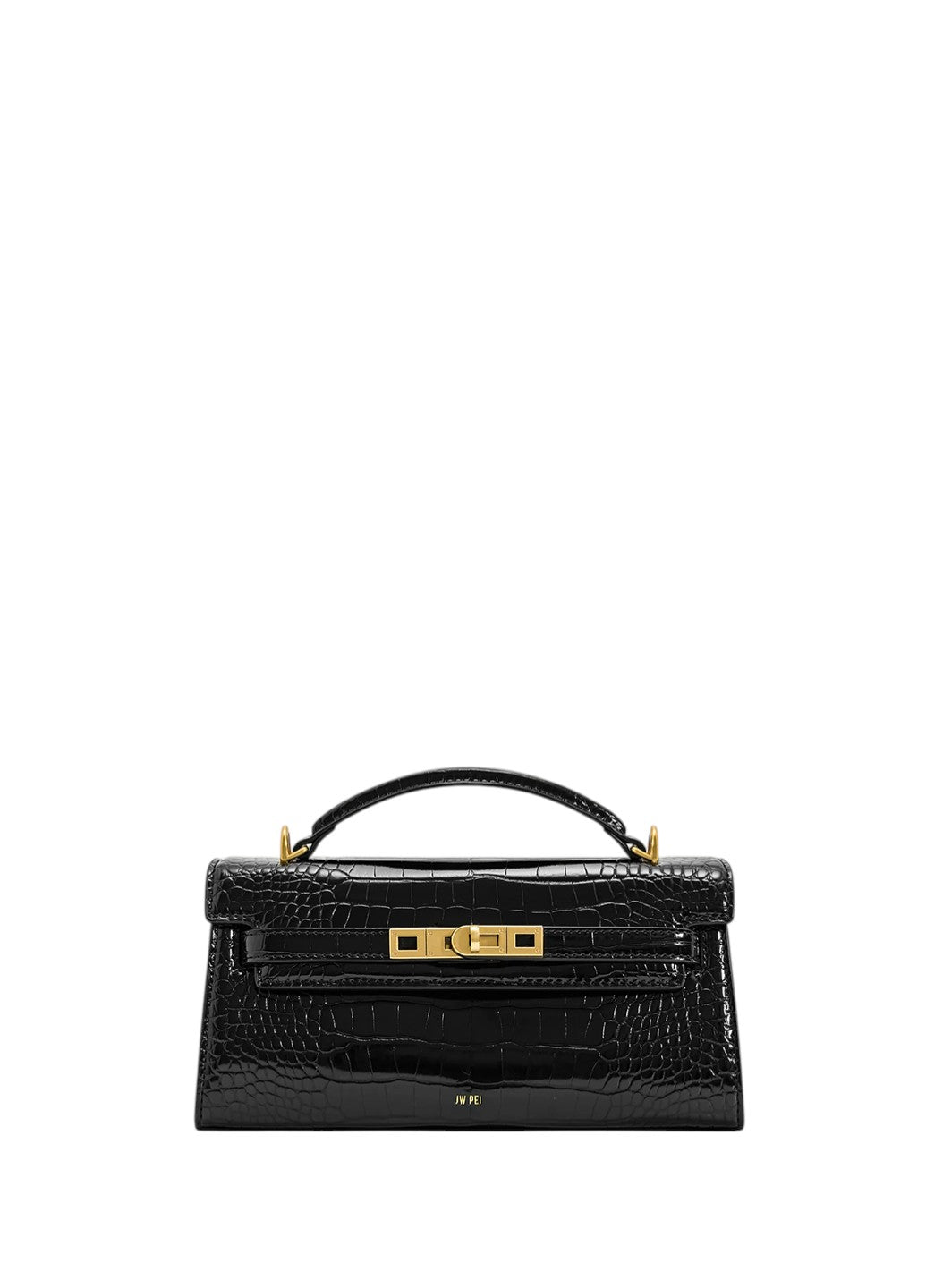 JW PEI Noor Top Handle Bag Black Croc