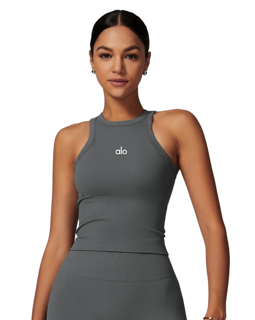 Alo Yoga Tight Fit Tank Grey 77255-GY