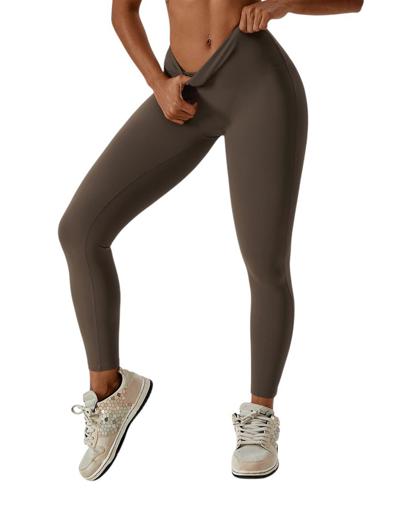 Alo Yoga Stretching High Waist Leggings Brown 82611-BN