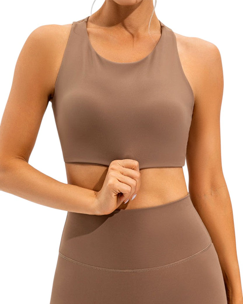 Alo Yoga Nylon Top Brown