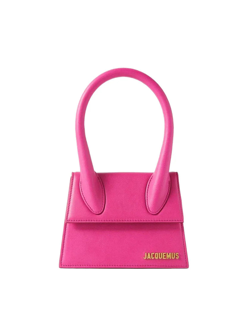 Jacquemus Le Chiquito Medium leather bag Neon Pink