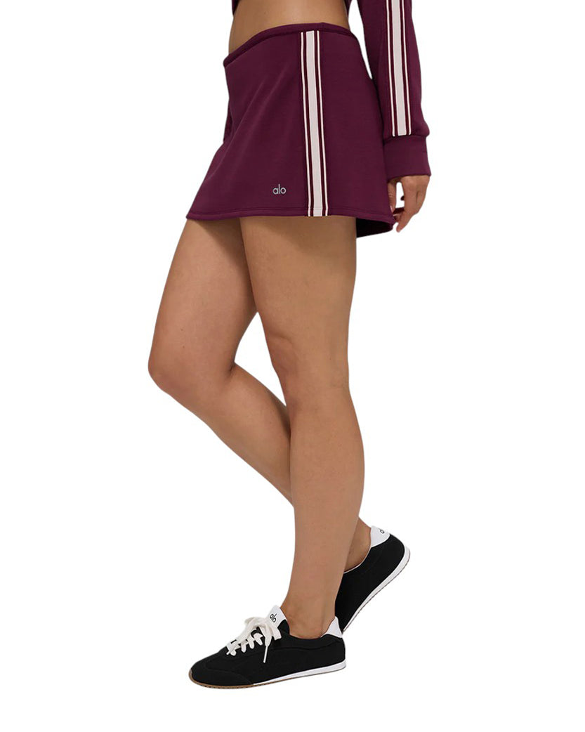 Alo Yoga Track Star Mini Skirt Burgundy