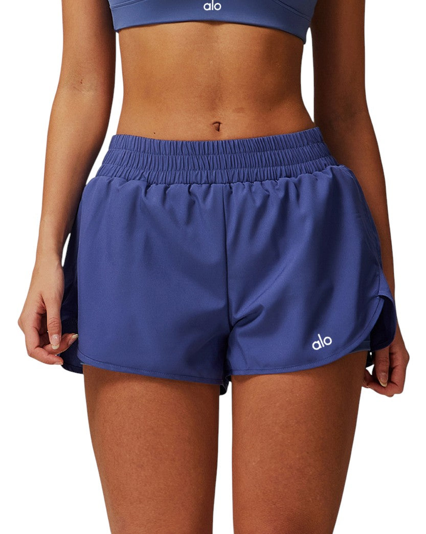 Alo Yoga Easy Run Shorts Blue