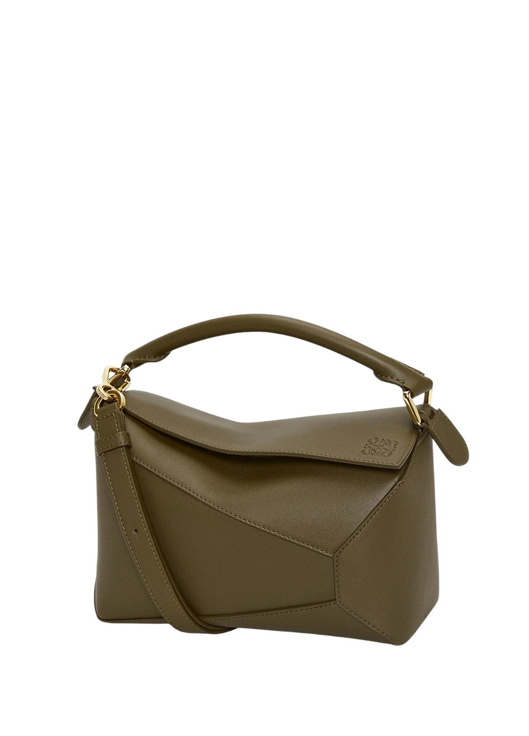 Loewe Small Puzzle Bag Classic Calfskin Dark Khaki Green