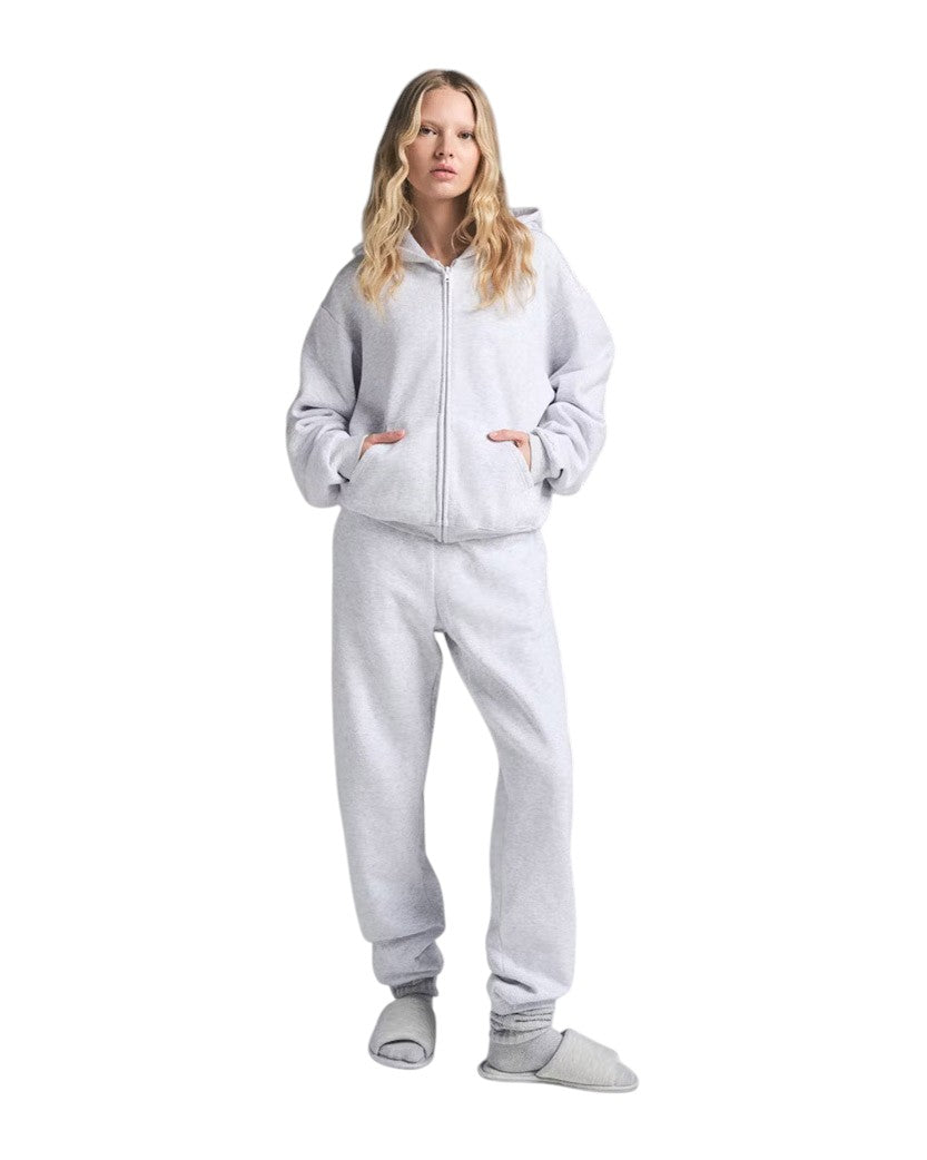 Skims Cotton Fleece Jogger Pant Barely Heather Grey