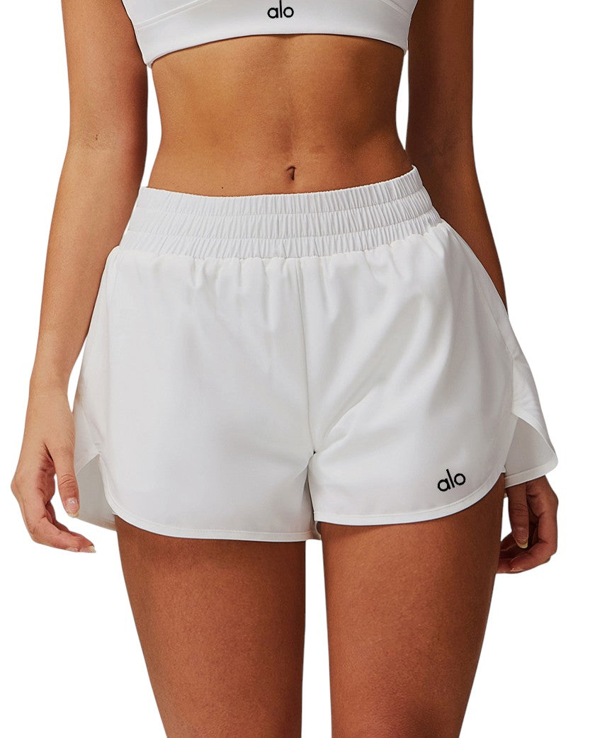 Alo Yoga Easy Run Shorts White