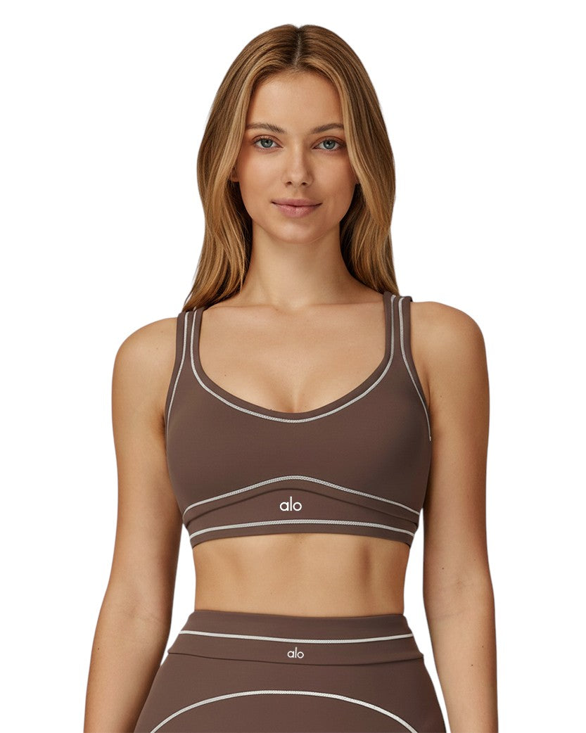 Alo Yoga Pulse Bra Brown