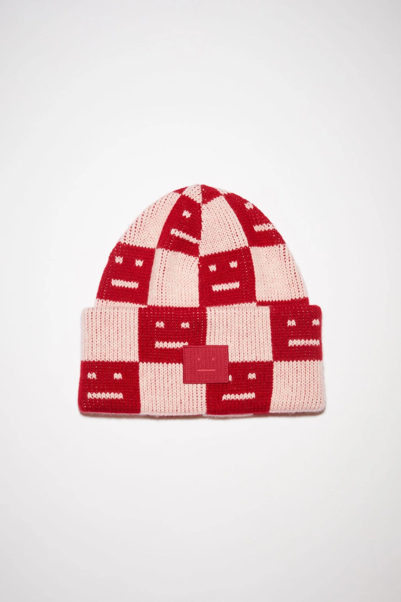 Acne Studios Rib knit beanie hat Deep red/faded pink - Оригінал