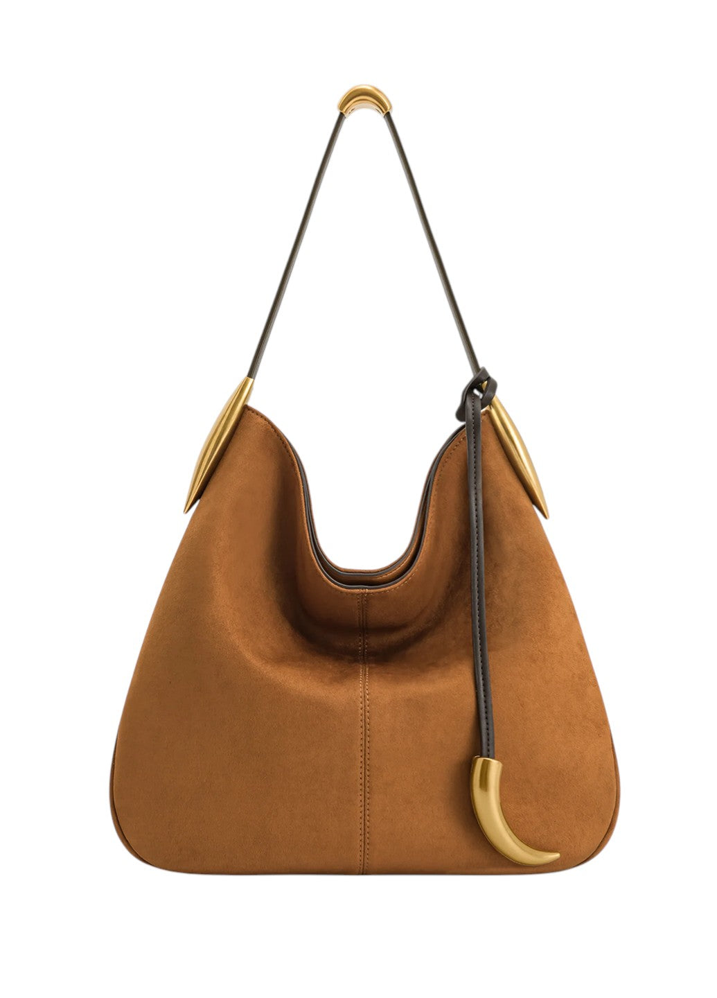 JW PEI Nina Metal Charm Hobo Bag Brown